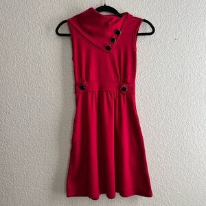 Elegant Red Sleeveless Dress